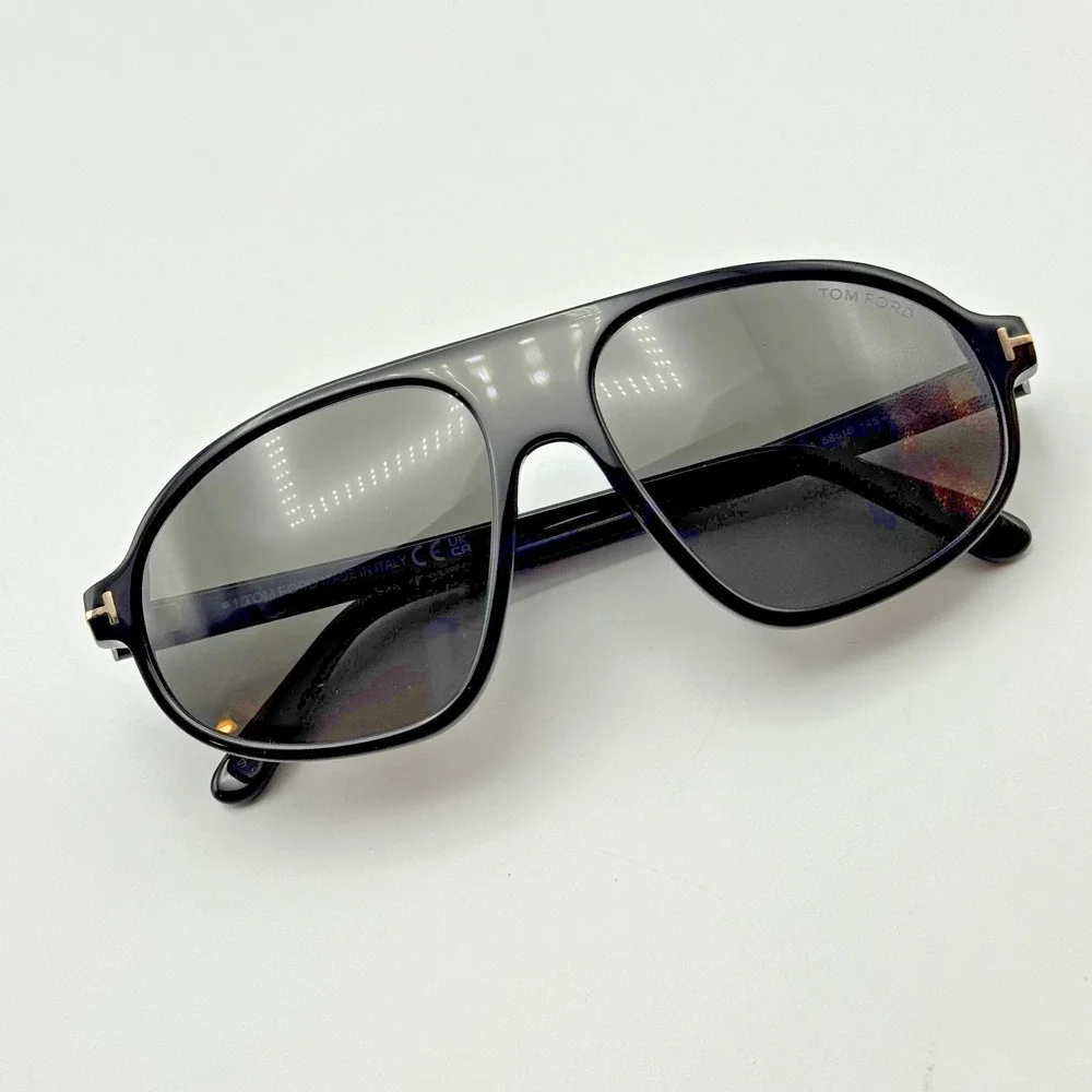 Tom Ford Sunglasses Erol TF1178 01A Black Aviator Frame Gray Lens 58-16-145 New